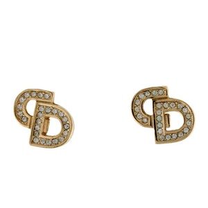 CHRISTIAN DIOR VINTAGE
Crystal 'CD' Clip-On Earrings